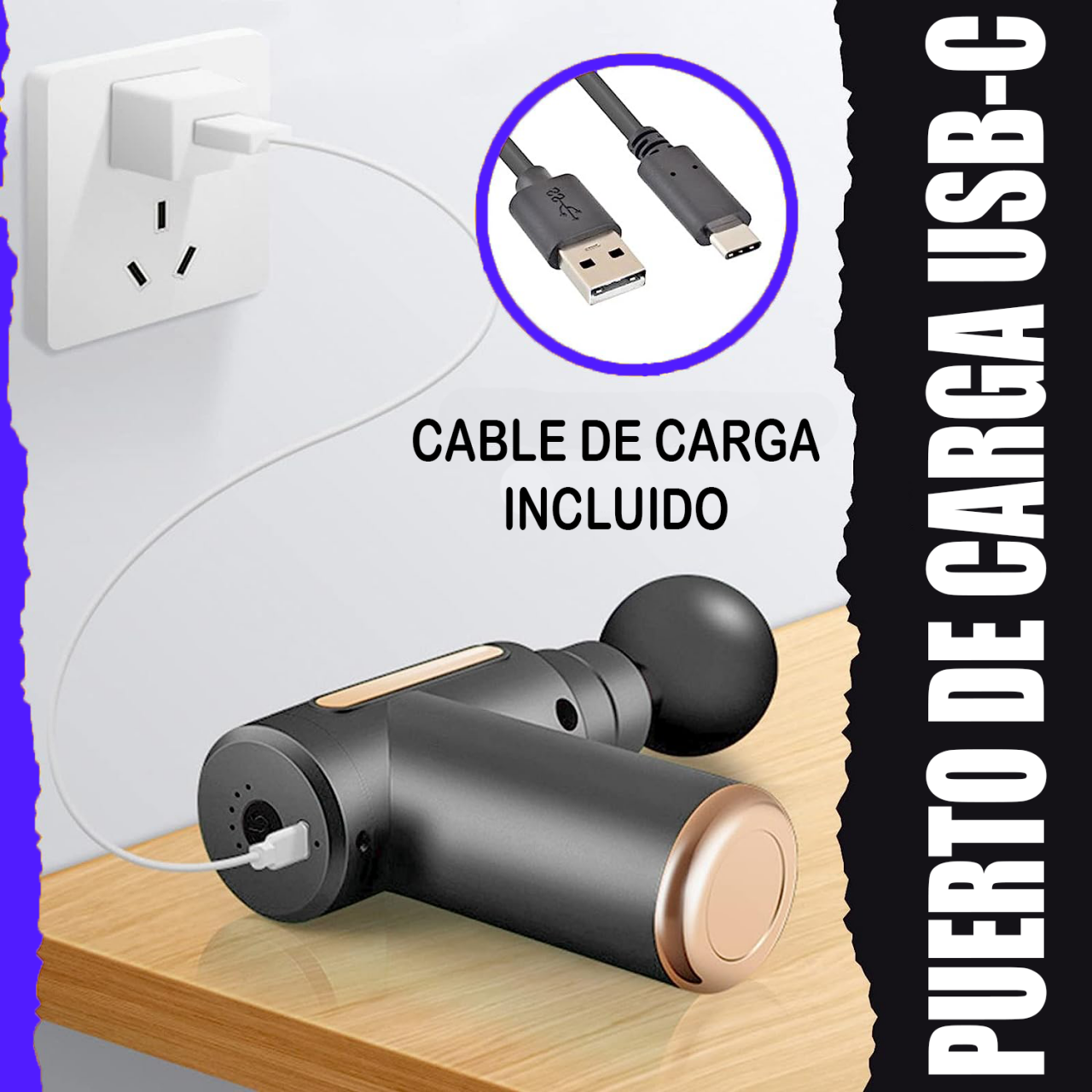 Pistola Masajeadora Eléctrica Profesional – Alivio Muscular Profundo